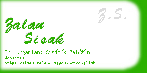 zalan sisak business card